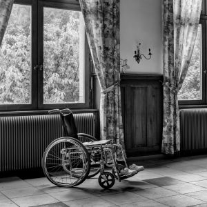 Photograph of a wheelchair